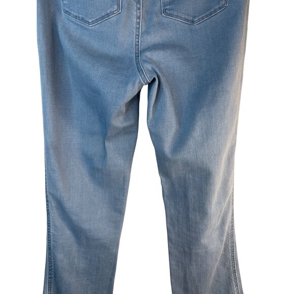 2/$30 High-Rise Light Wash Cropped Denim Jeans Straight Leg Frayed Hem - Picture 13 of 16